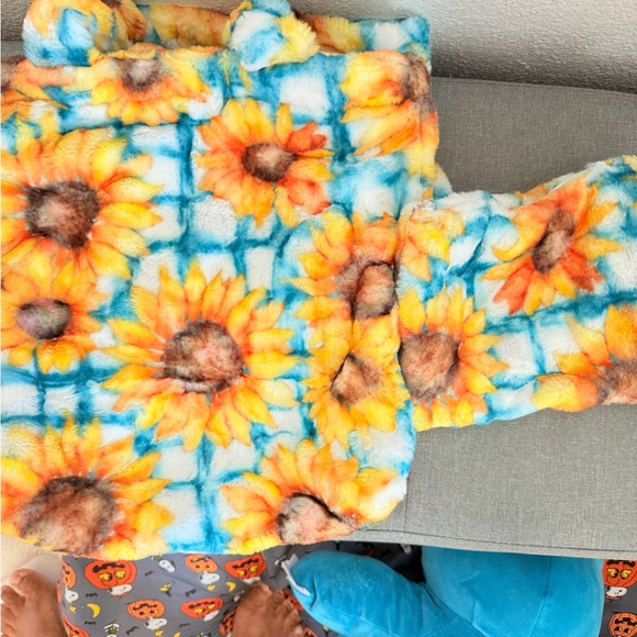 Handbags - Sunflower Patterned Minky tote and mini bag